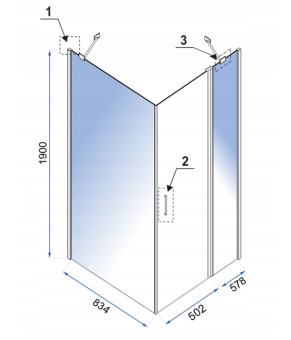 Душевая кабина Rea Slim 90x120 Viper REA-K8010
