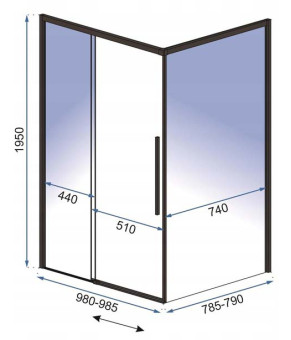 Душевая кабина Rea Solar 80x100 REA-K4901