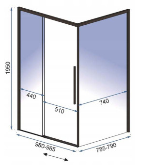 Душевая кабина Rea Solar 80x100 REA-K6310