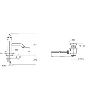 Смеситель Jacob Delafon Purist E14402-4A-CP