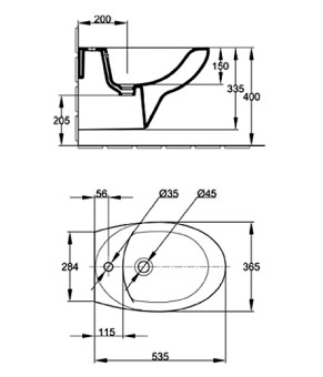 Биде Jacob Delafon Patio E4189-00