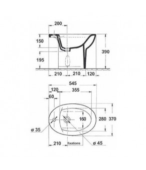 Биде Jacob Delafon Patio E4190NG-00