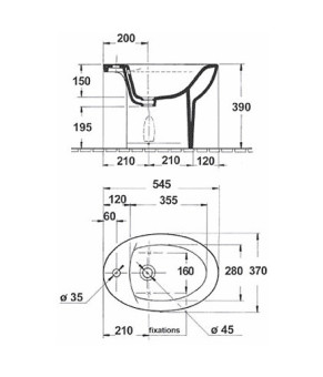 Биде Jacob Delafon Patio EBB0002-00