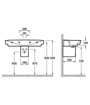 Полупьедестал Jacob Delafon Presquile 5031W-00