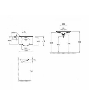 Умывальник Jacob Delafon Formilia E4503-00