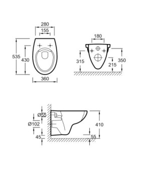 Унитаз Jacob Delafon Patio EDV102-00