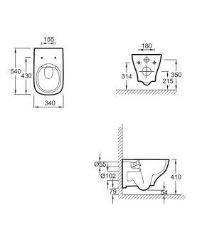 Унитаз Jacob Delafon Struktura EDE102-00