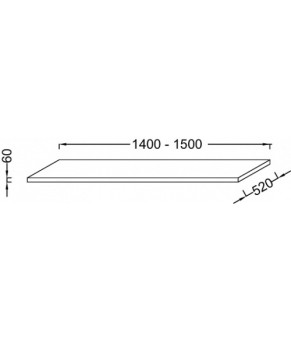 Столешница Jacob Delafon Parallel EB51-1400-E10