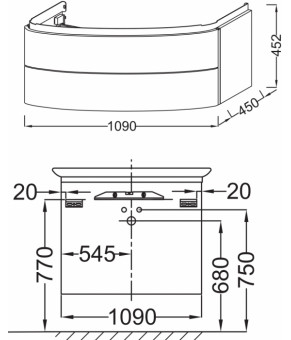 Тумба Jacob Delafon Presquile EB1105-G1C