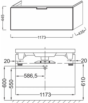 Тумба Jacob Delafon Reve EB1133-G1C