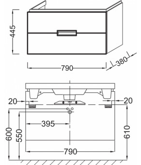 Тумба Jacob Delafon Reve EB1135-G1C