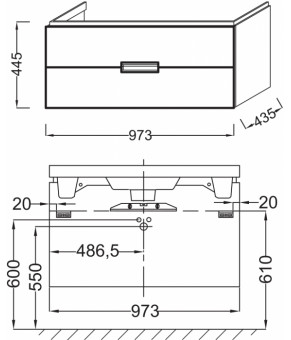 Тумба Jacob Delafon Reve EB1136-G1C