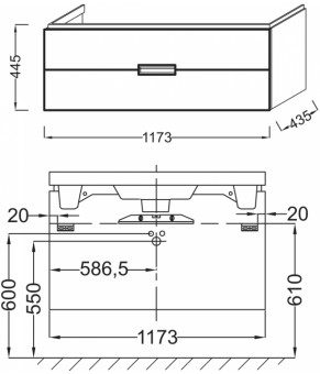 Тумба Jacob Delafon Reve EB1137-G1C