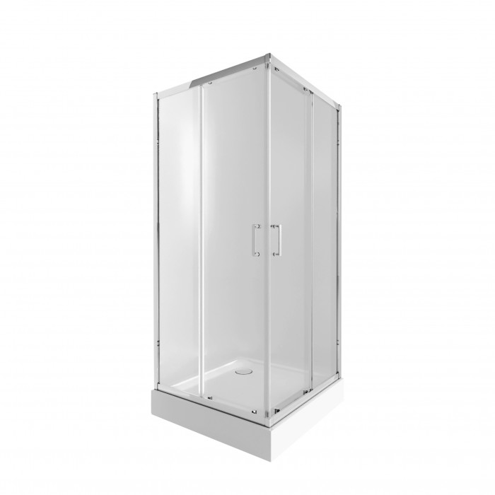 Набор Qtap душевая кабина Taurus CRM1099SC6 Clear + поддон Unisquare 309915