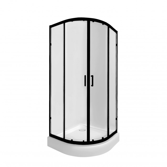 Набор Qtap душевая кабина Taurus BLA1099AC6 Clear + поддон Uniarc 309915