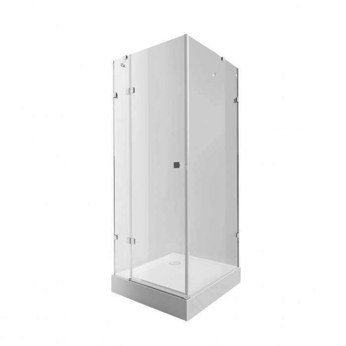 Набор Qtap душевая кабина Capricorn CRM1099SC6 Clear + поддон Unisquare 309915