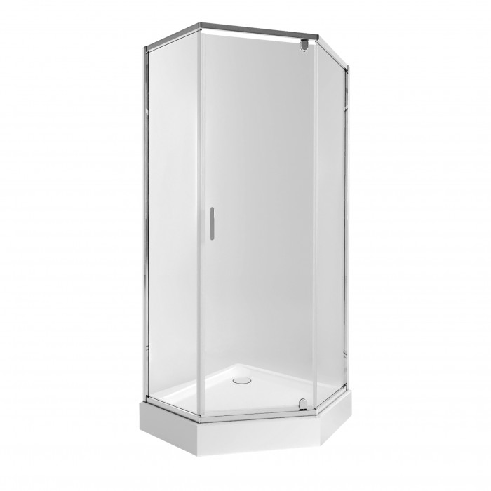 Набор Qtap душевая кабина Scorpio CRM10995-AC6 Clear + поддон Leoscorp 309915