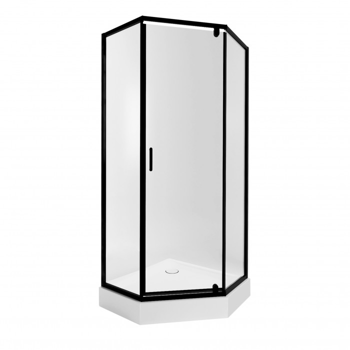 Набор Qtap душевая кабина Scorpio BLA10995-AC6 Clear + поддон Leoscorp 309915