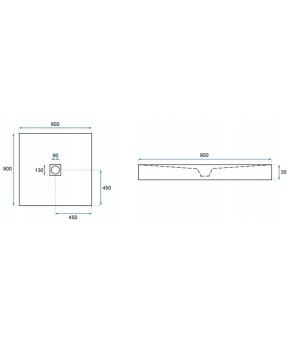 Поддон Rea Rock 90x90 REA-K4581