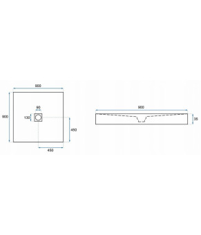 Поддон Rea Rock 90x90 REA-K4585