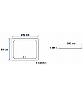 Поддон Rea Savoy 100x80 9595802373