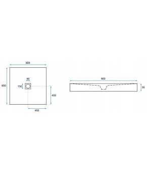 Поддон Rea Stone 90x90 REA-K9601
