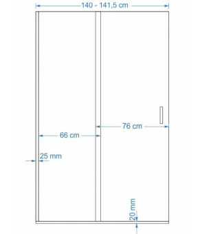 Душевые двери Rea Cezar 140 REA-K9904