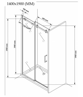 Душевые двери Rea Nixon 140 REA-K5006