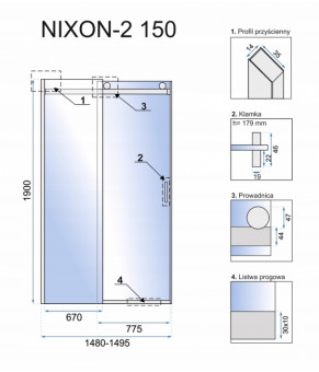 Душевые двери Rea Nixon 150 REA-K5009