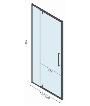 Душевые двери Rea Rapid Swing 110 REA-K6411