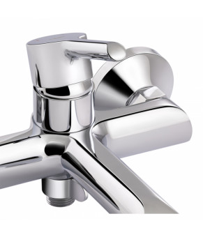 Смеситель для ванны Qtap Grand с душевым гарнитуром QTGRACRM006 Хром