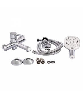 Смеситель для ванны Qtap Grand с душевым гарнитуром QTGRACRM006 Хром