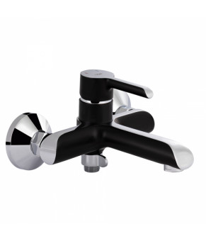 Смеситель для ванны Qtap Grand QTGRABCR006 Chrome/Black (с душем)