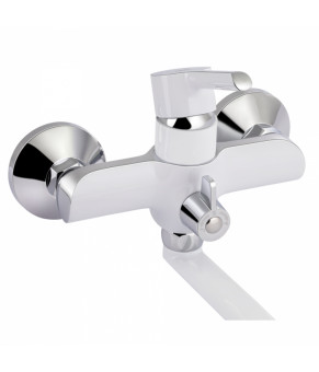 Смеситель для ванны Qtap Grand с поворотным изливом и душевым гарнитуром QTGRAWCR005 Chrome/White (SD00039612)