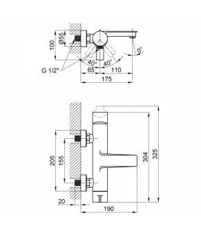 Смеситель для ванны Qtap Zdenek 3032102GC