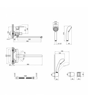 Смеситель для ванны Qtap Levny 3250104C