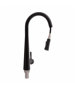 Смеситель для кухни Qtap Evicka QTEVI9135103UB Black Matt (выдвижной)