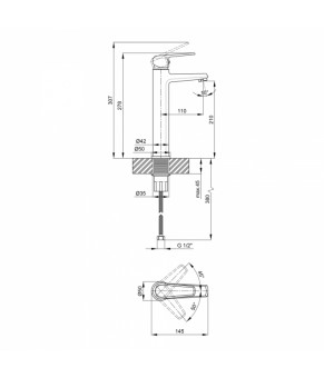 Смеситель для раковины Qtap Olsava 1012H107C