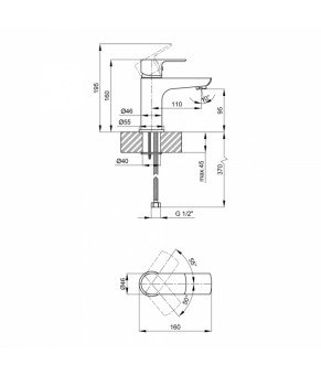 Смеситель для раковины Qtap Flaja 1010102C
