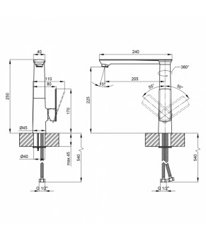 Смеситель для раковины Qtap Lodenice 9031102FC