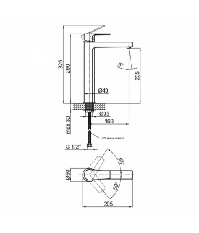 Смеситель для раковины Qtap Stenava 9045102FC