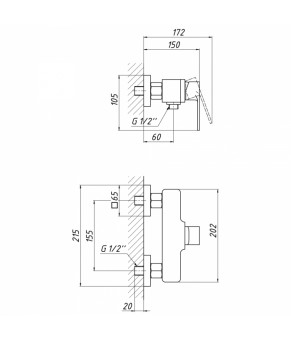 Смеситель для душа Qtap Namesti 4025102C
