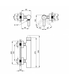 Смеситель для душа Qtap Zdenek 4032102C
