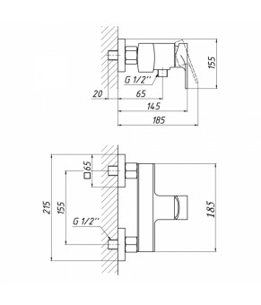 Смеситель для душа Qtap Vlasta 4028102C