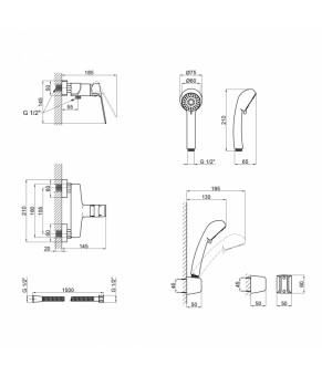 Смеситель для душа Qtap Letel 4053104C
