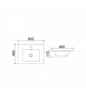 Раковина Qtap Albatross с донным клапаном QT01113060CW
