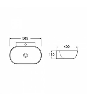 Раковина Qtap Cardinal с донным клапаном QT0411K177W