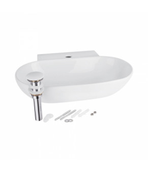 Раковина Qtap Cardinal с донным клапаном QT0411K177W