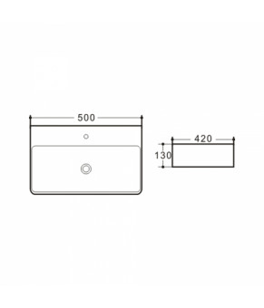 Раковина Qtap Nando с донным клапаном QT1211K404AW
