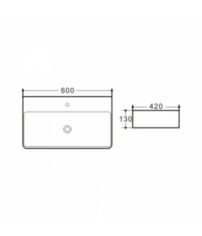 Раковина Qtap Nando с донным клапаном QT1211K404W